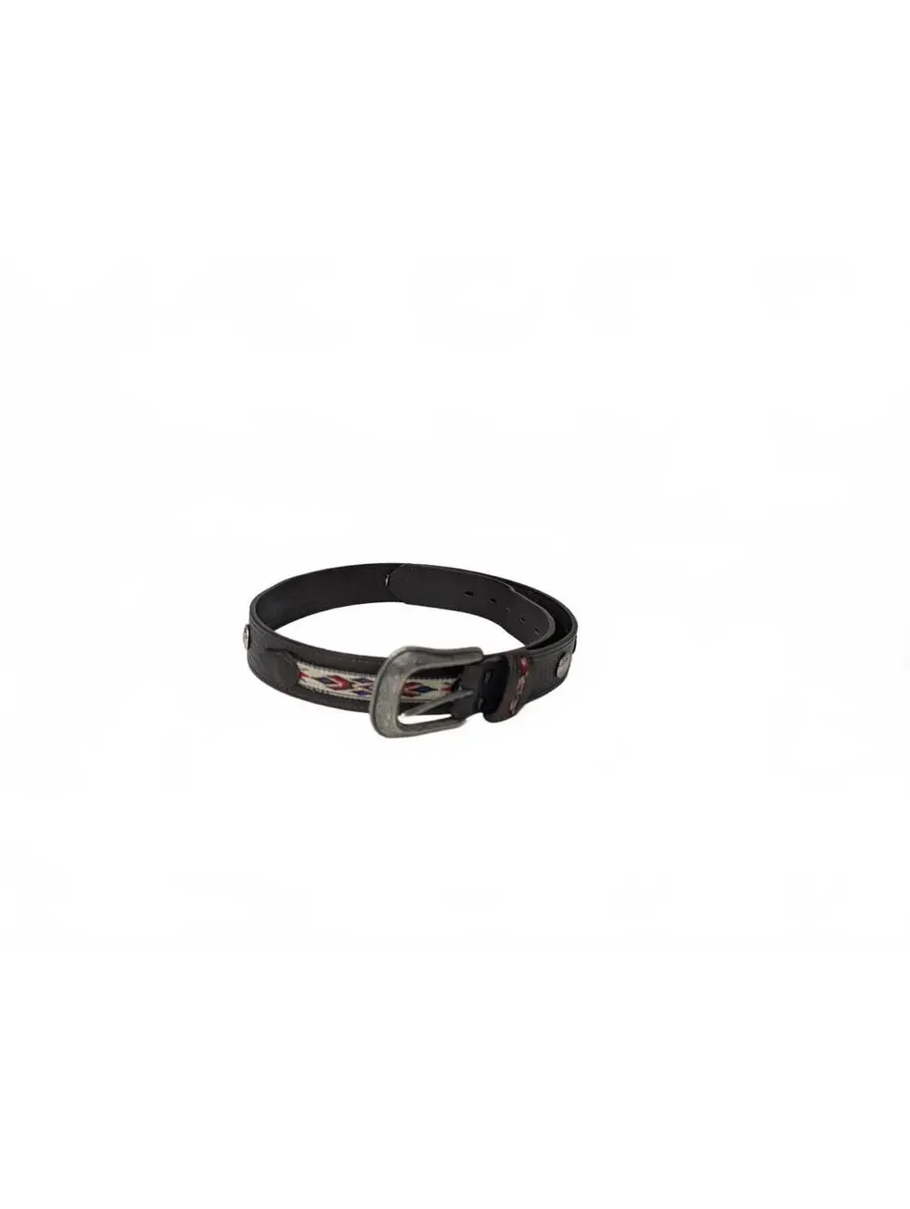 Western Leather Belt with Aztec Pattern Size M (31-33)‎